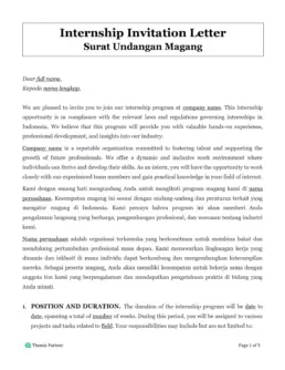 Internship invitation letter Indonesia 1