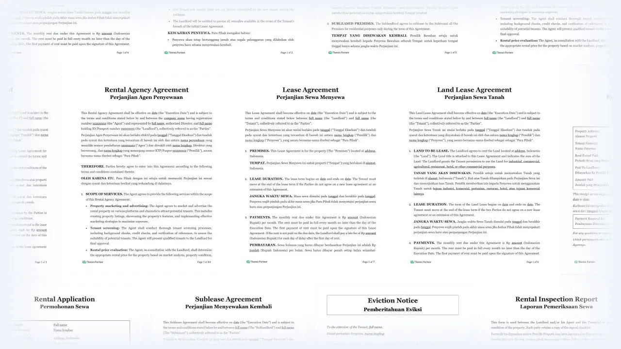 Landlord document templates