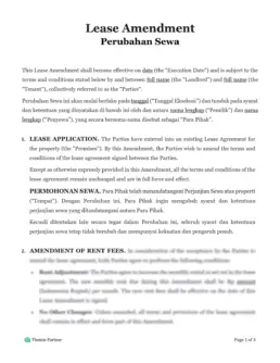 Lease amendment Indonesia 1