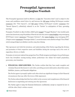 Prenuptial agreement Indonesia 1